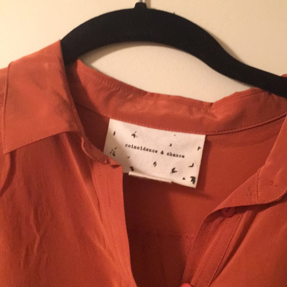 Urban Outfitters Coincidence & Chance Silk Shirt S - Picture 2 of 3